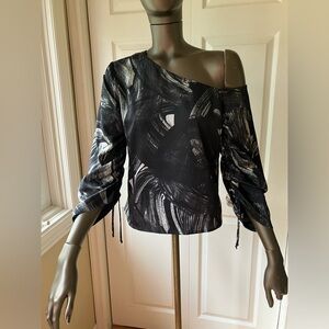 NWOT Halston one shoulder blouse